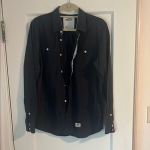 Vans Long Sleeve Button-Up Shirt Small Charcoal